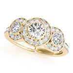 14K Yellow Gold 1.75ctw Round Diamond Engagement Ring