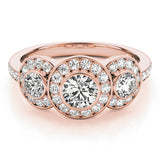 14K Rose Gold 1.50 ct Diamond Engagement Ring