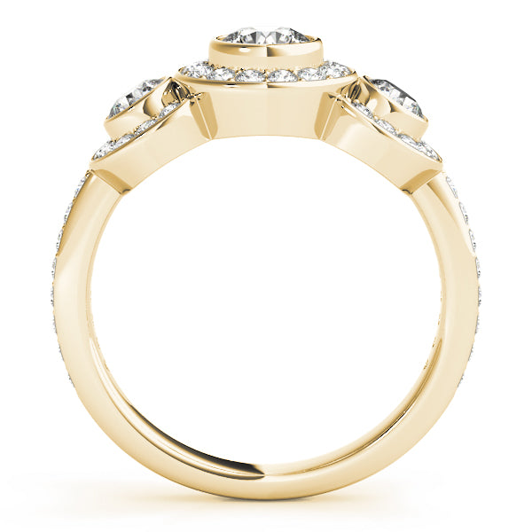 14K Yellow Gold 1.75ctw Round Diamond Engagement Ring