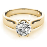 14K Yellow Gold 1ct Diamond Solitaire Engagement Ring