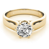 14K Yellow Gold 1ct Diamond Solitaire Engagement Ring