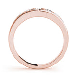 14K Rose Gold Round Diamond Wedding Ring