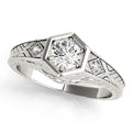 Vintage 0.33CT Round Diamond Engagement Ring