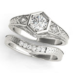 Vintage 0.33CT Round Diamond Engagement Ring