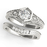 Vintage 0.33CT Round Diamond Engagement Ring
