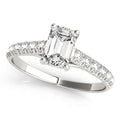 Emerald Diamond Trellis Engagement Ring