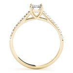 14K Yellow Gold Emerald Diamond Trellis Ring