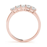 14K Rose Gold Square Diamond Wedding Ring