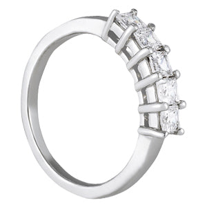 Princess Diamond Multi-Stone Wedding Band