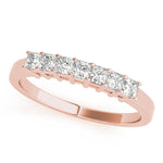 14K Rose Gold Square Diamond Wedding Ring