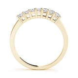 18K Yellow Gold Square Diamond Wedding Ring