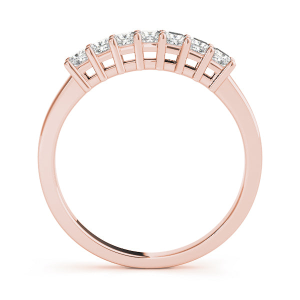 14K Rose Gold Square Diamond Wedding Ring