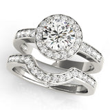 Premium Round Diamond Halo Engagement Ring