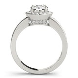 Premium Round Diamond Halo Engagement Ring