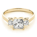 18K Yellow Gold 1 ct Diamond Three-Stone Engagement Ring
