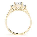 18K Yellow Gold 1 ct Diamond Three-Stone Engagement Ring