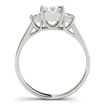 Princess Diamond Three Stone Engagement Ring