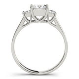 Princess Diamond Three Stone Engagement Ring