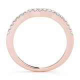 18K Rose Gold 1/5 ctw Diamond Wedding Band