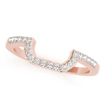 18K Rose Gold 1/6 ctw Diamond Wedding Band