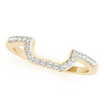 14K Yellow Gold 1/6 ct Diamond Wedding Band