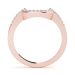 18K Rose Gold 1/6 ctw Diamond Wedding Band