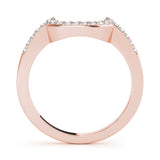 18K Rose Gold 1/6 ctw Diamond Wedding Band