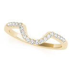 18K Yellow Gold 1/6 ct Diamond Wedding Band