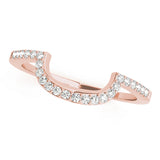 14K Rose Gold 1/5 CTW Diamond Wedding Band