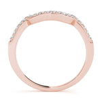 14K Rose Gold 1/5 CTW Diamond Wedding Band