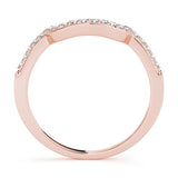 14K Rose Gold 1/5 CTW Diamond Wedding Band