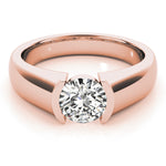 18K Rose Gold 1ct Diamond Engagement Solitaire Ring