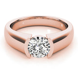 18K Rose Gold 1ct Diamond Engagement Solitaire Ring
