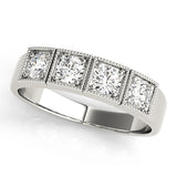 Round Diamond 3-Stone Engagement Ring