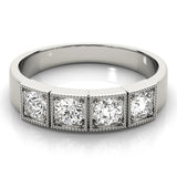 Round Diamond 3-Stone Engagement Ring