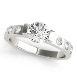 Round Diamond Single Row Engagement Ring