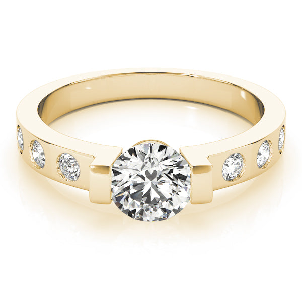 14K Yellow Gold 1 CT Diamond Engagement Ring
