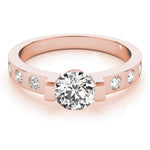 14K Rose Gold 1 CT Diamond Engagement Ring