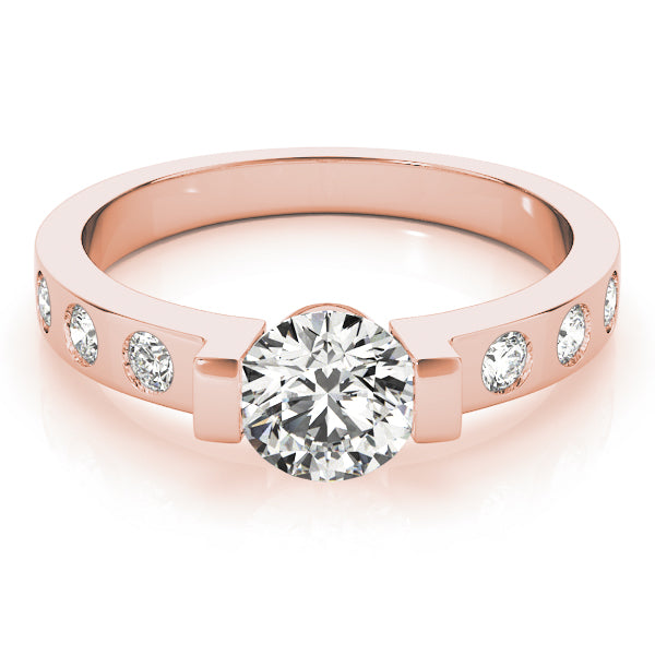 14K Rose Gold 1 CT Diamond Engagement Ring