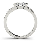 Round Diamond Single Row Engagement Ring