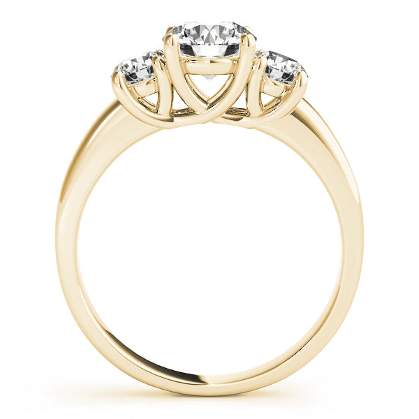 14K Yellow Gold 1 CT Diamond Three-Stone Engagement Ring