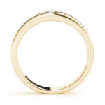 18K Yellow Gold Square Diamond Wedding Ring