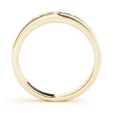 18K Yellow Gold Square Diamond Wedding Ring