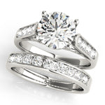 Trellis Round Diamond Engagement Ring