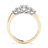 14K Yellow Gold Round Diamond Wedding Ring