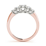 1 CT Rose Gold Round Diamond Wedding Band