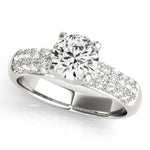 Round Diamond Pave Engagement Ring