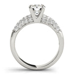 Round Diamond Pave Engagement Ring
