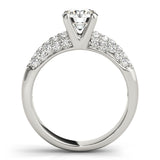 Round Diamond Pave Engagement Ring