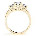 18K Yellow Gold 1 ct Diamond Three-Stone Engagement Ring